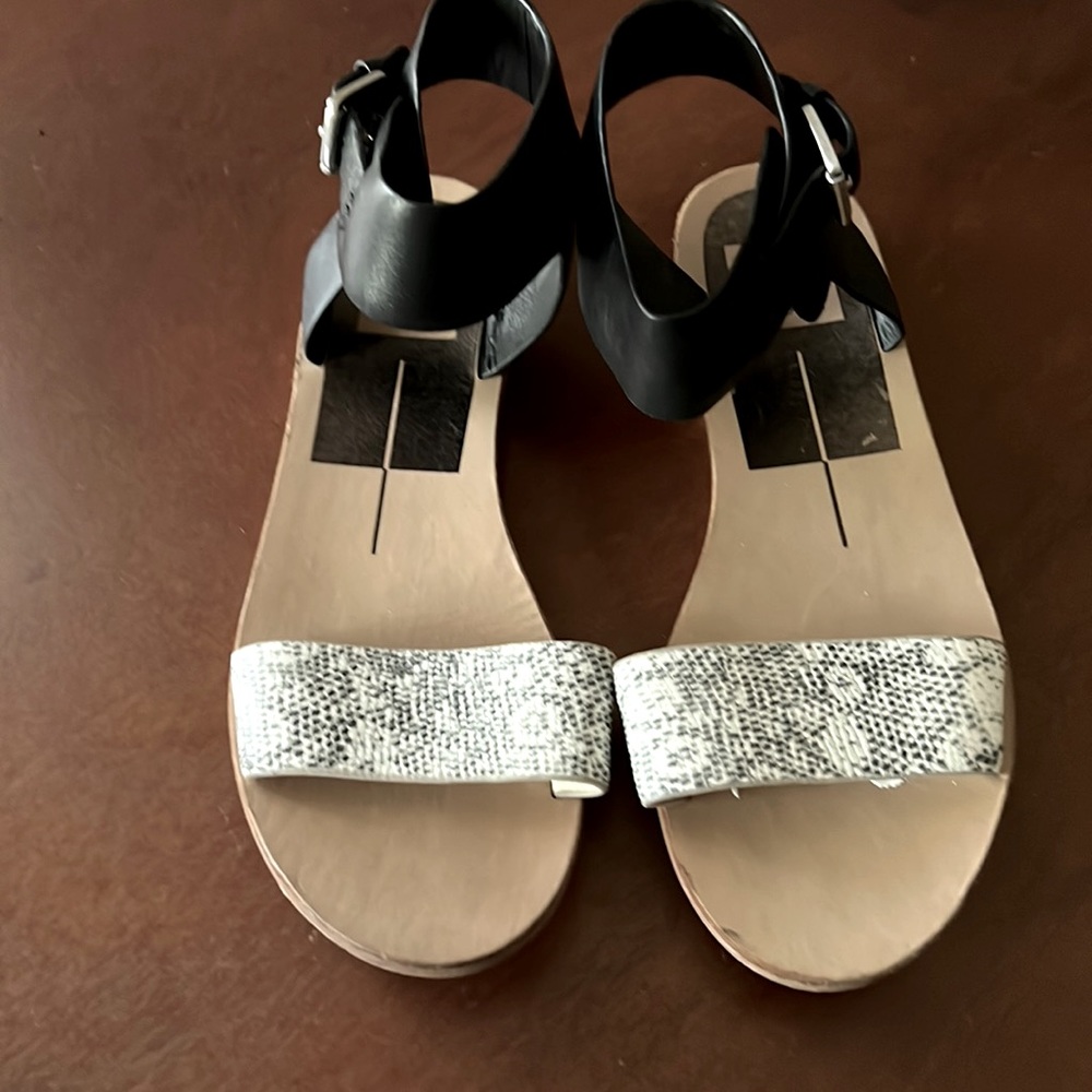 Dolce Vita black & white strap sandals